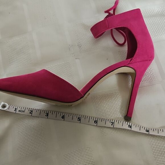 Elegant Pink Suede Women's Heels - Picture 5 of 16